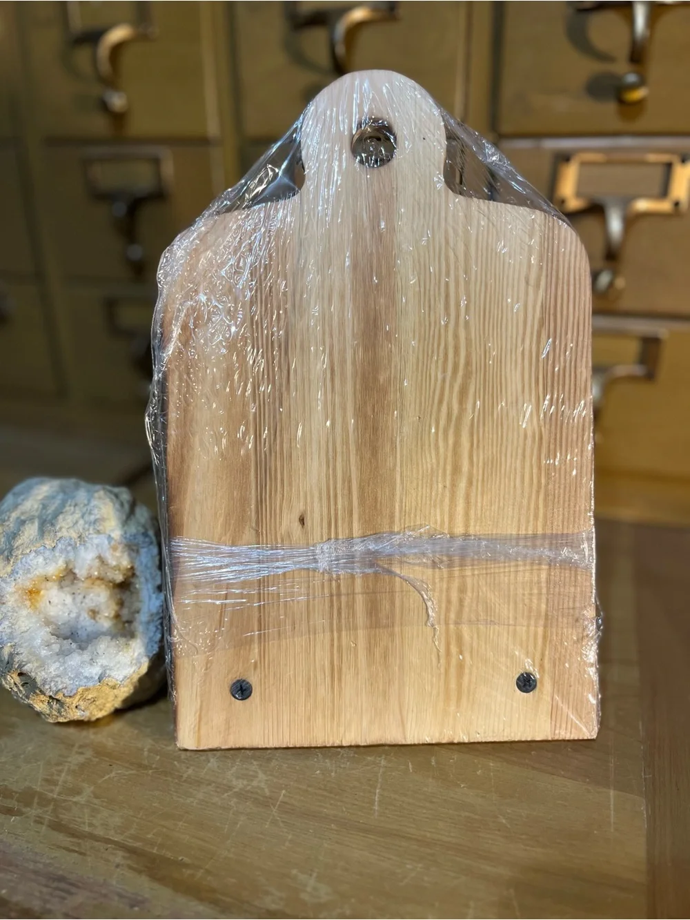 Wooden Recipe Board with Happy Home Quote - Natural Bamboo